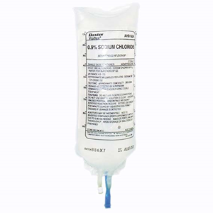 Baxter Intravenous IV Infusion 0.9% Sodium Chloride Bag
