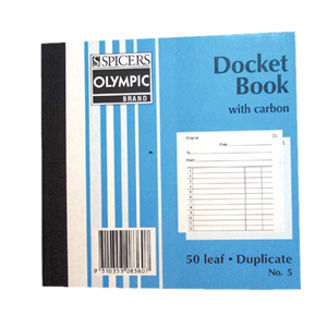 Olympic Docket Book #5, 50 Leaves Duplicate, Each Each