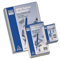Notebook Spiral, Top Bound, 100 Pages 200x127 mm Each Each