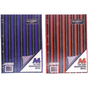 LOOSE LEAF REFILLS A4 RULED 7MM 50/PK Pack