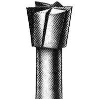 SSW 35 Tungsten Carbide Burs, Inverted Cone, ISO 010 #10(2), Friction Grip, Made in UK, Each
