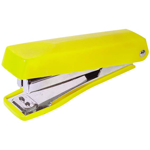 Livingstone Stapler, No.10, 10 Sheets Capacity, Recyclable Plastic, Yellow, Each Each