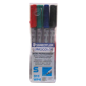 LUMOCOLOR PEN NON-PERM S/FINE WALLET/4 WL