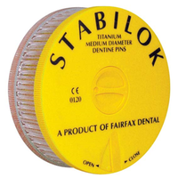 Stabilok Titanium Pins, 0.6mm, Yellow, Standard, 20/Pack