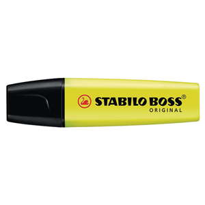Stabilo Boss Highlighter, Chisel Point, Yellow, Each Each