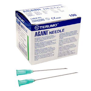 Out of Date, Terumo Agani Hypodermic Needle, 21 Gauge x 1 Inches, 25mm, Regular Wall, Green, 100/Box, Price Discounted, While Stocks last Box