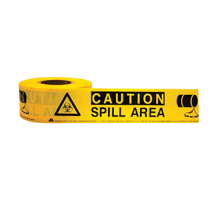 Tape, "Caution Spill Area", 4 Metres/Roll Roll