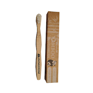 Liv Eco Bamboo Toothbrush, Child, Medium Bristles, 12 Pieces/Pack Pack