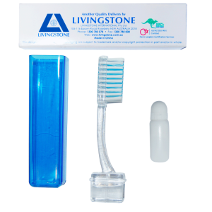 Livingstone Travel Toothbrush with Toothpaste, 1/Pack, 12 Packs/Box Box
