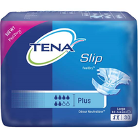 Tena Slip Plus Incontinence Underpad, Waist: 92 - 144cm, Heavy, Unisex, Large, Blue, 12/Pack, 6 Packs/Carton Carton
