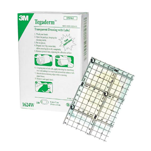 3M Tegaderm Transparent Film Dressing, 6 x 7cm, Non-latex, 100/Box Box