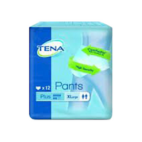 Tena Pants Plus, 120 to 160cm, 1440ml, Extra Large, 12 Pieces/Pack, 4 Packs/Carton Each
