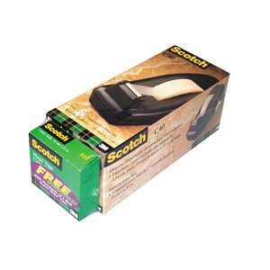 3M Tape Dispenser C-40 with Tape 25 mm, Core Black, Each Each