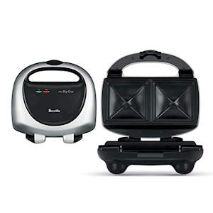 Breville The Big One Toastie Maker (BTS100SIL), Non-Stick Plates, 28 x 28 x 11cm, Each Each