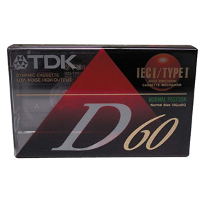 AUDIO CASSETTE TDK 60 MINUTE EACH Each