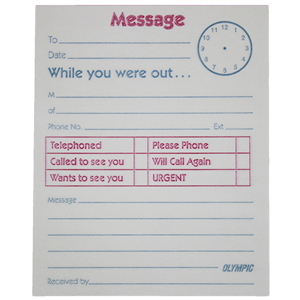 MESSAGE PAD WHILE YOU WERE OUT EACH Each