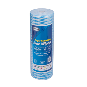 Truwipes Super Cleaning Wipes Blue 30cm x 45m, 6 Rolls/Carton Carton