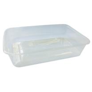 Universal Take-Away Rectangular Container, Base 500ml, Clear, Recyclable Plastic, 50/Pack, 500/Carton Carton