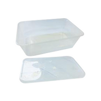 Universal Take-Away Rectangular Container, Base and Lid Set, 750ml, 50 Sets/Pack, 500 Sets/Carton Kit