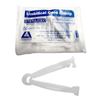Out of Date, Umbilical Cord Clamp, Medium 49 x 8 x 15mm, 1/PK, 100/Box, Original Unopened Condition, Price Discounted, While Stocks last Box