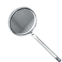 H&G Mouth Mirrors with Handle, Size 4, Recyclable Plastic, White, 100/Box Each