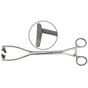 Collin Ulterine Elevating Forceps, 250mm, Each Each