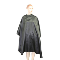 Black Water Repellent Snap Cape, Nylon with Satin Finish, 157 x 138cm, Each