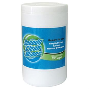 Out of Date, Whiteley Medical Detergent Wipes, 18x25 cm,ph 7, 100/TUB, Original Unopened Condition, Price Discounted, While Stocks last Each