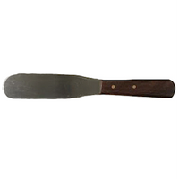 Livingstone Spatula, 3 x 21cm (Total Length including Handle), Pharmacological, Flat End, Stainless Steel with Wooden Handle, Each Each